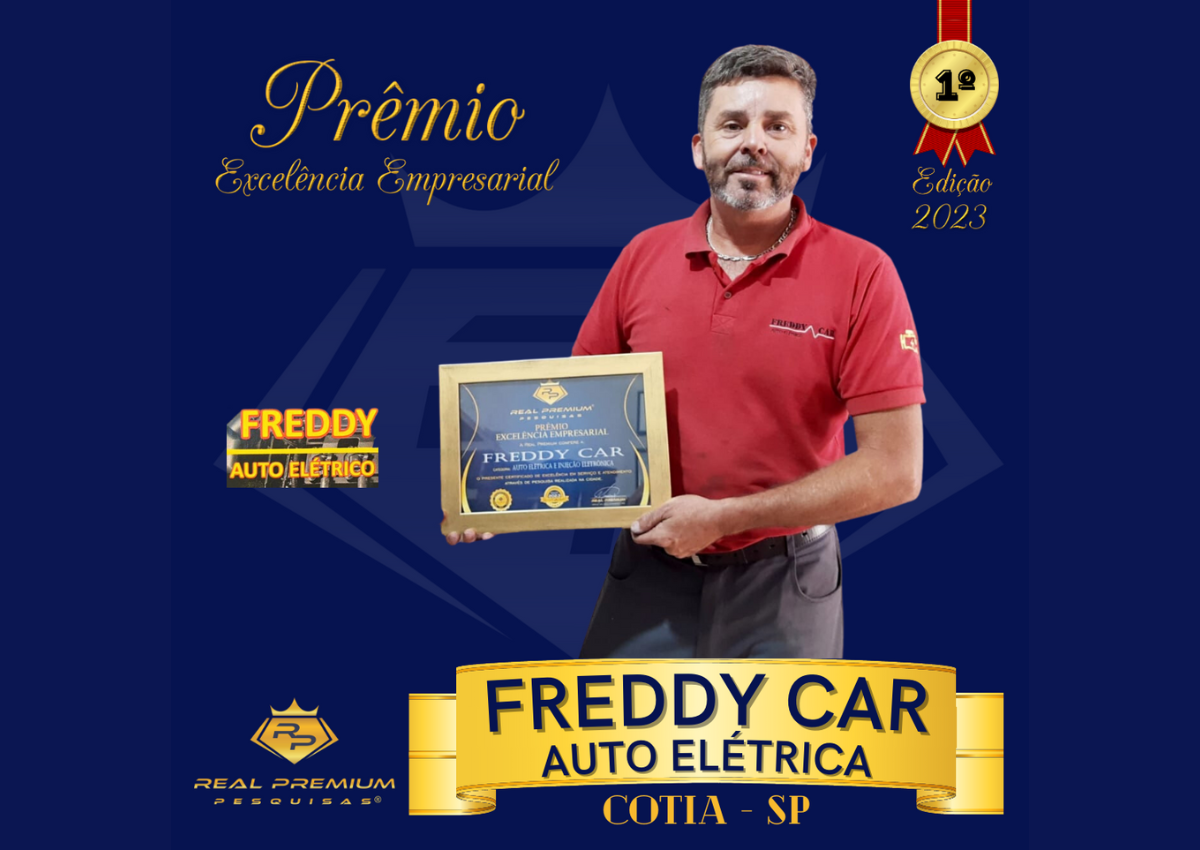 Prêmio Excelência Empresarial 2023 na Categoria Auto Elétrica em Cotia. Freddy Car Auto Elétrica