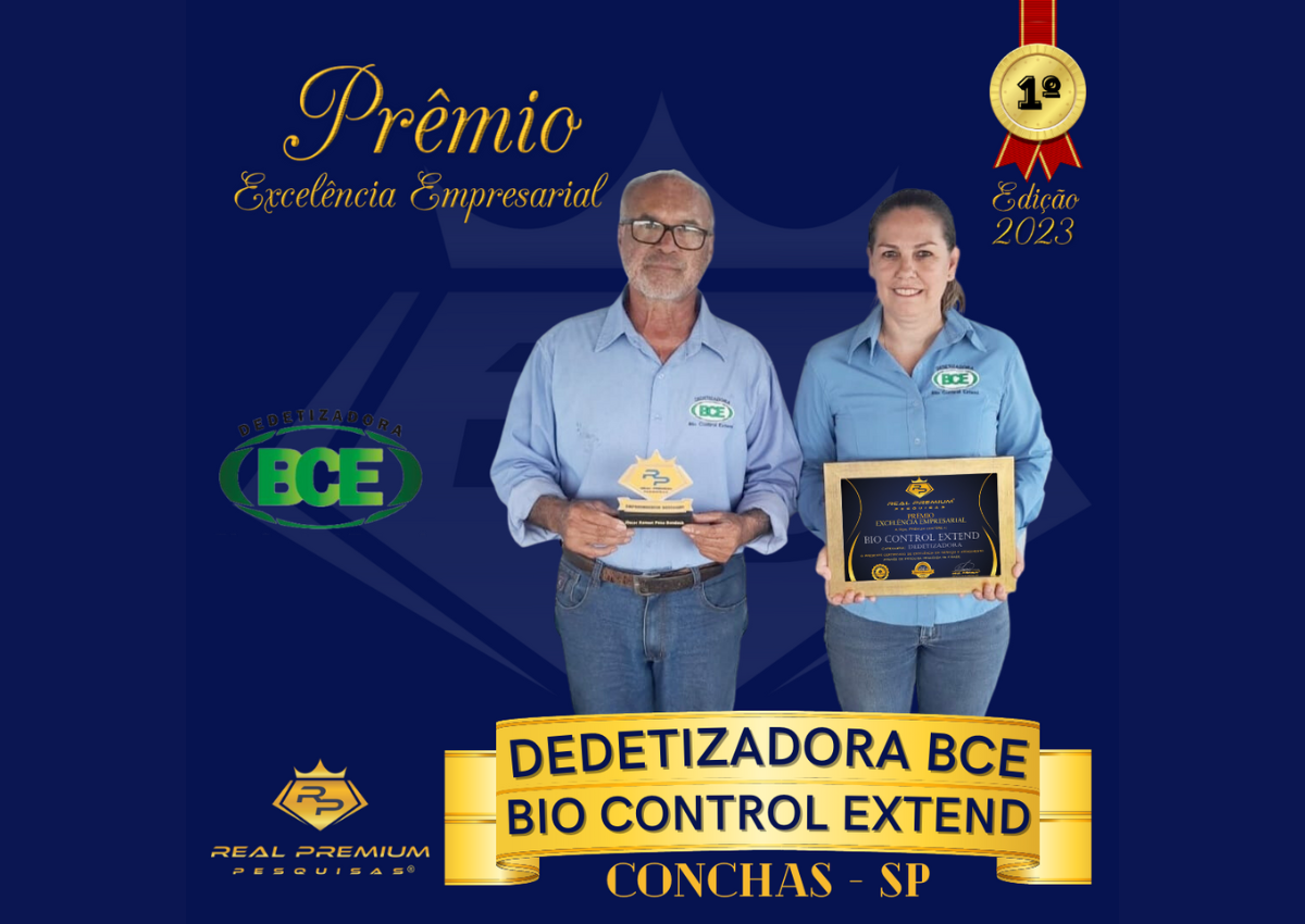 Prêmio Excelência Empresarial 2023 na Categoria Dedetizadora em Conchas. Bio Control Extend