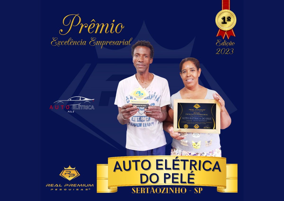 Prêmio Excelência Empresarial 2023 na Categoria Auto Elétrica em Sertãozinho. Auto Elétrica do Pelé