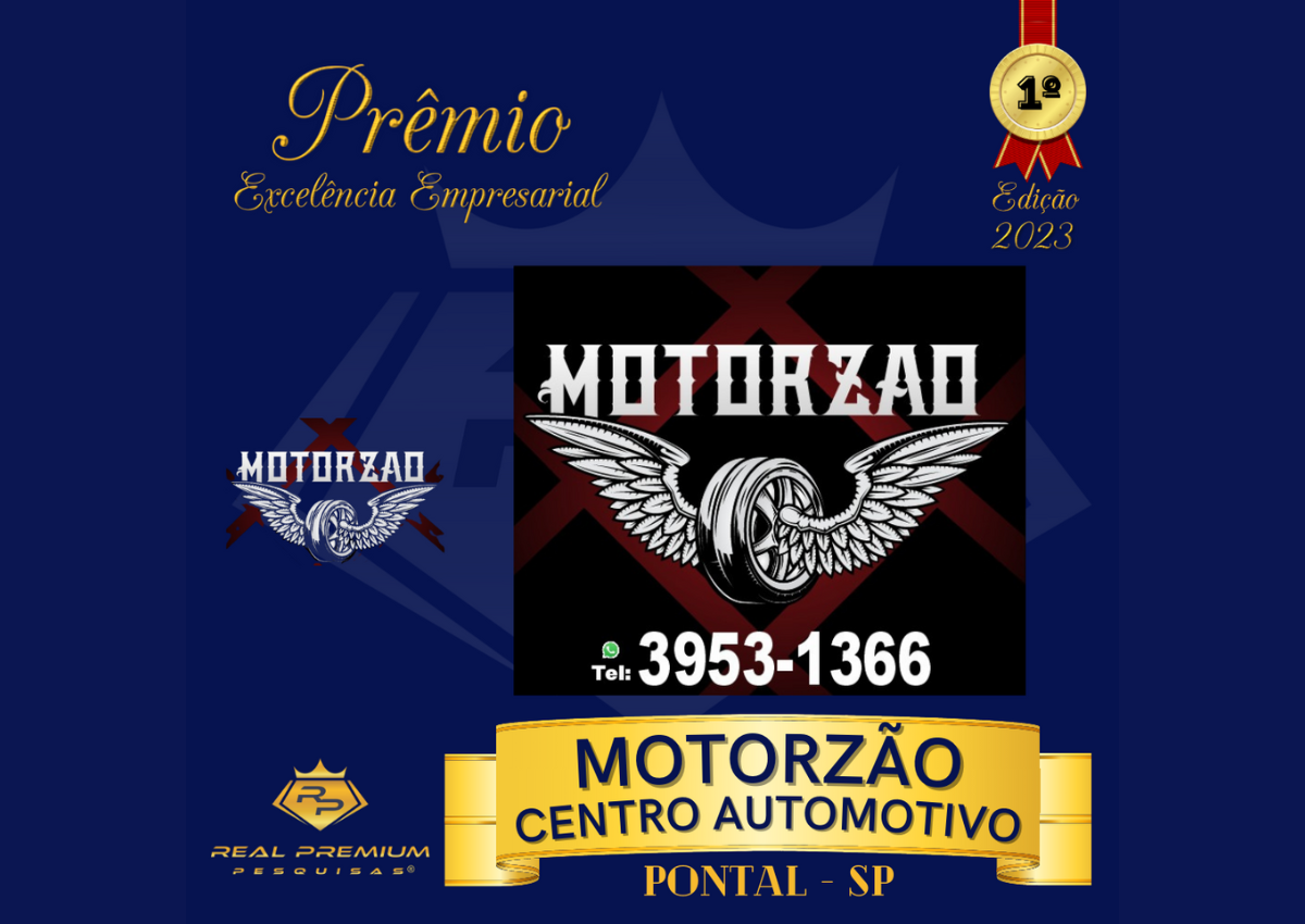 Prêmio Excelência Empresarial 2023 na Categoria Mecânica em Geral em Pontal. Motorzão Centro Automotivo
