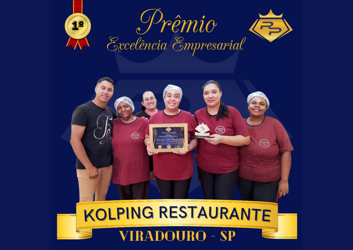 Prêmio Excelência Empresarial 2023 na Categoria Restaurante em Viradouro. Kolping Restaurante