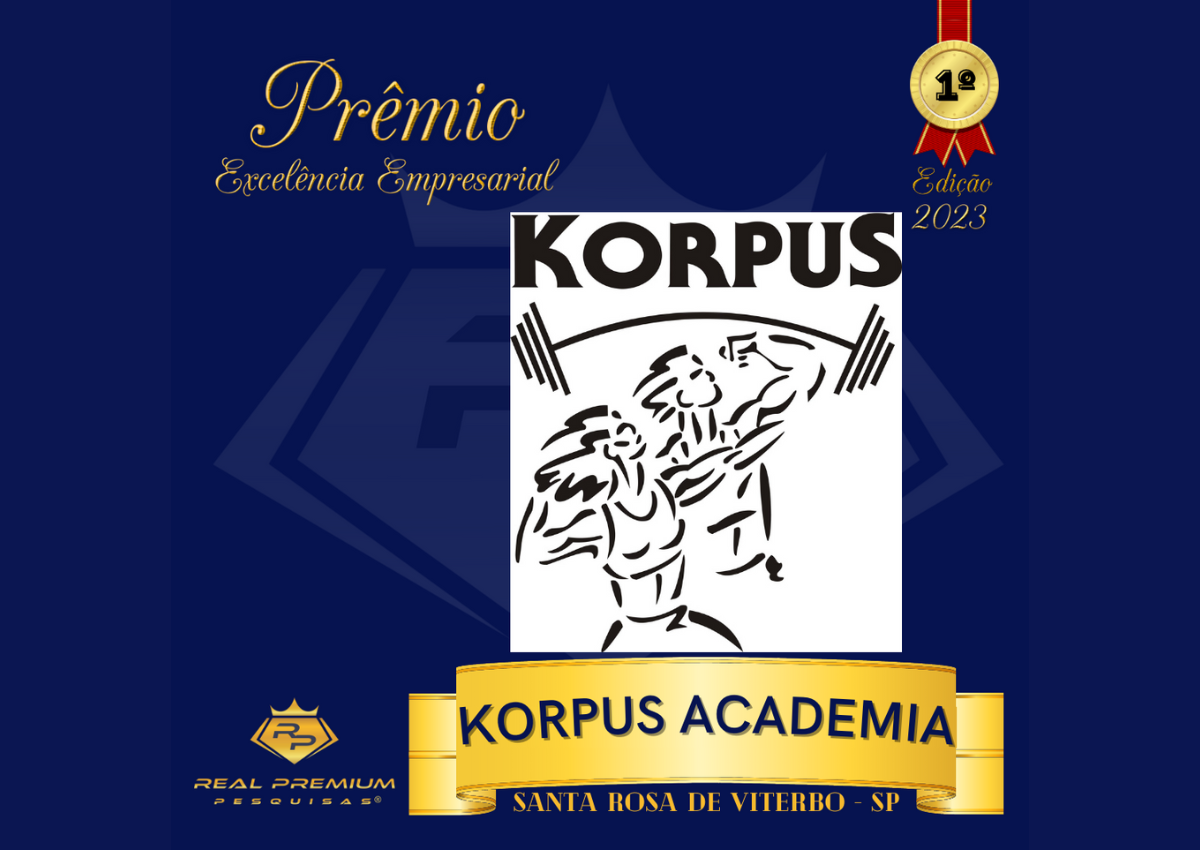 Prêmio Excelência Empresarial 2023 na Categoria Academia em Santa Rosa de Viterbo. Korpus Academia
